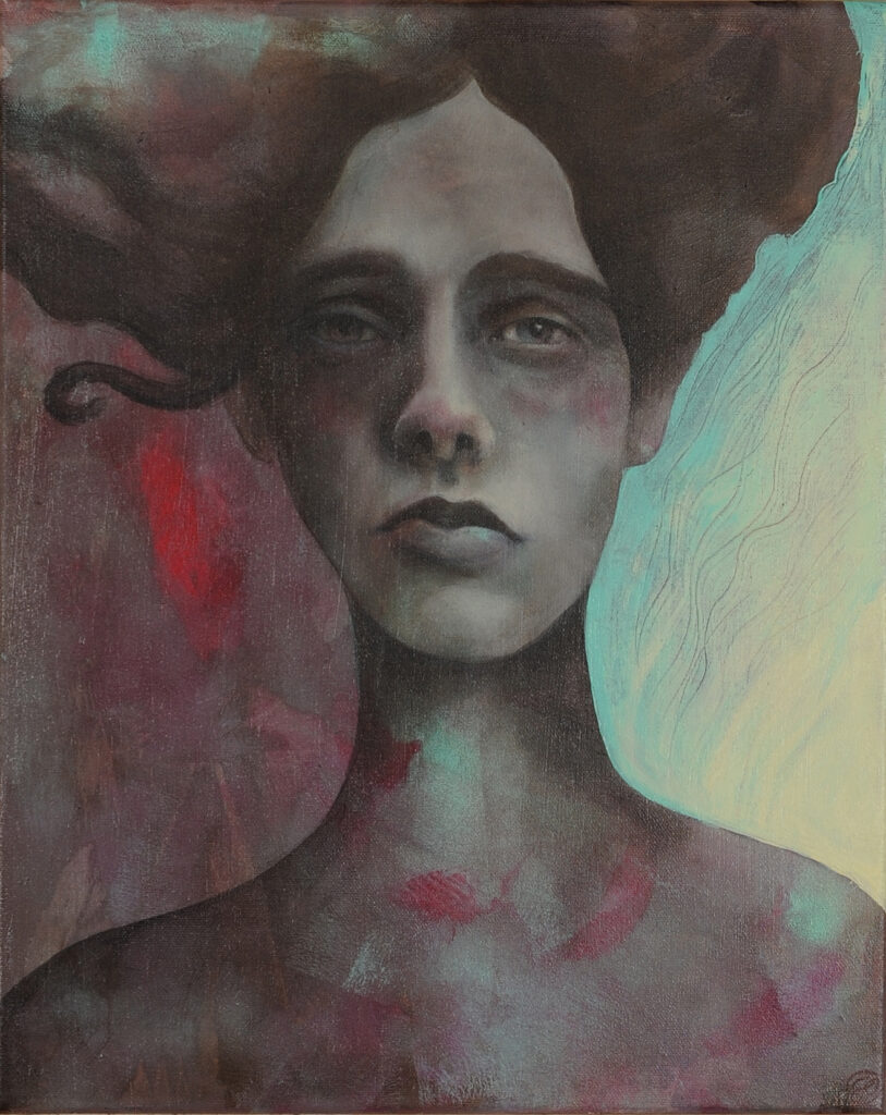 Heike Kurtenbach "I n b e t w e e n" (2024) | Acryl auf Leinwand | 40 x 50 cm